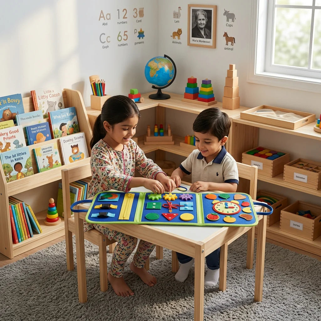 Montessori Busy Book – Interactive Learning Activity Book for Toddlers