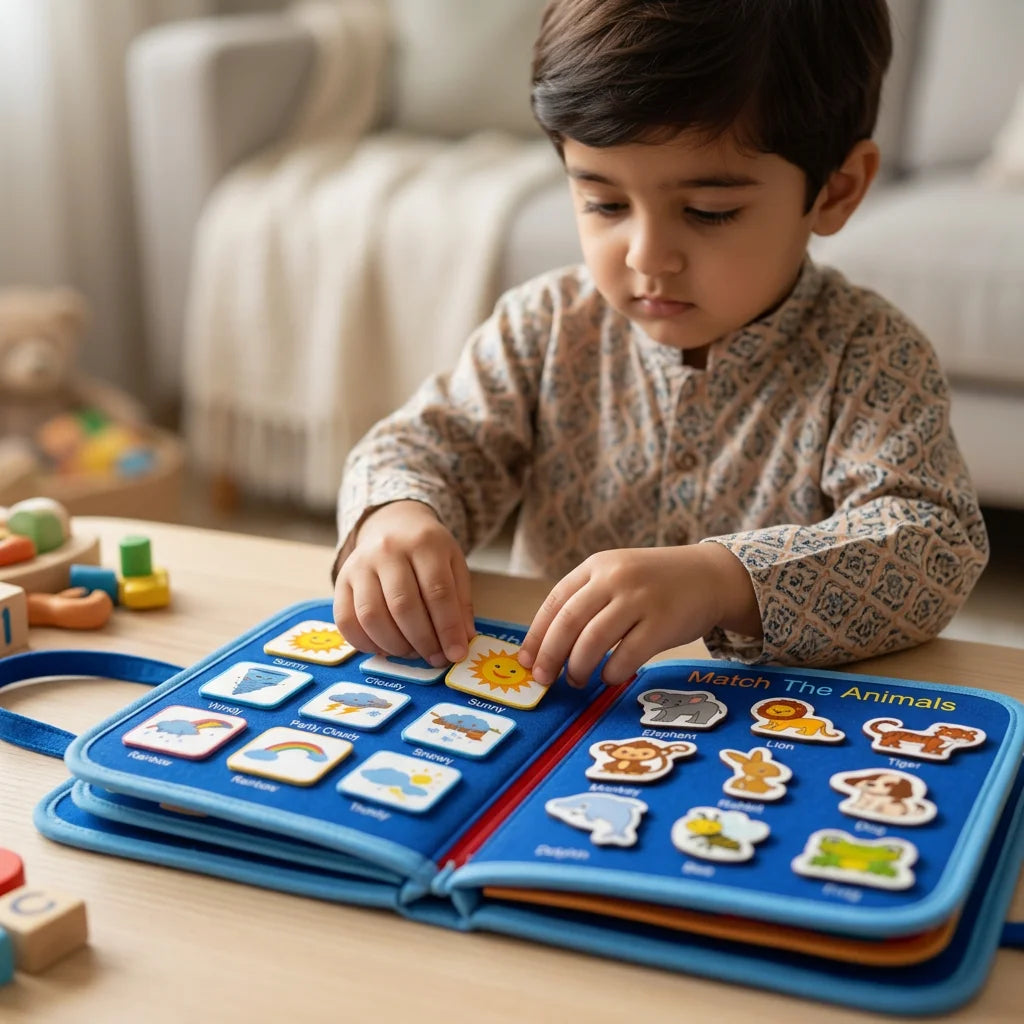 Montessori Busy Book – Interactive Learning Activity Book for Toddlers