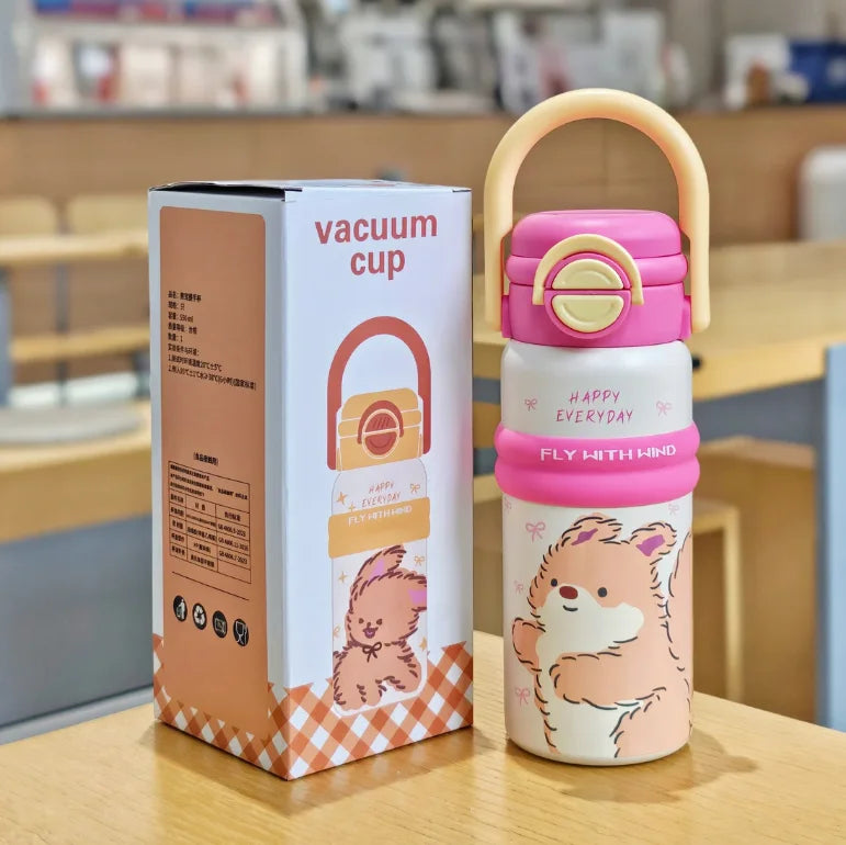 Kids Stainless Steel Water Bottle with Straw | Leak-Proof Insulated Bottle