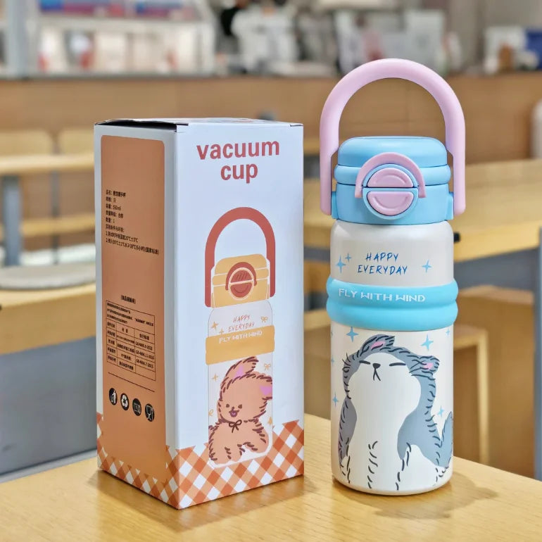 Kids Stainless Steel Water Bottle with Straw | Leak-Proof Insulated Bottle
