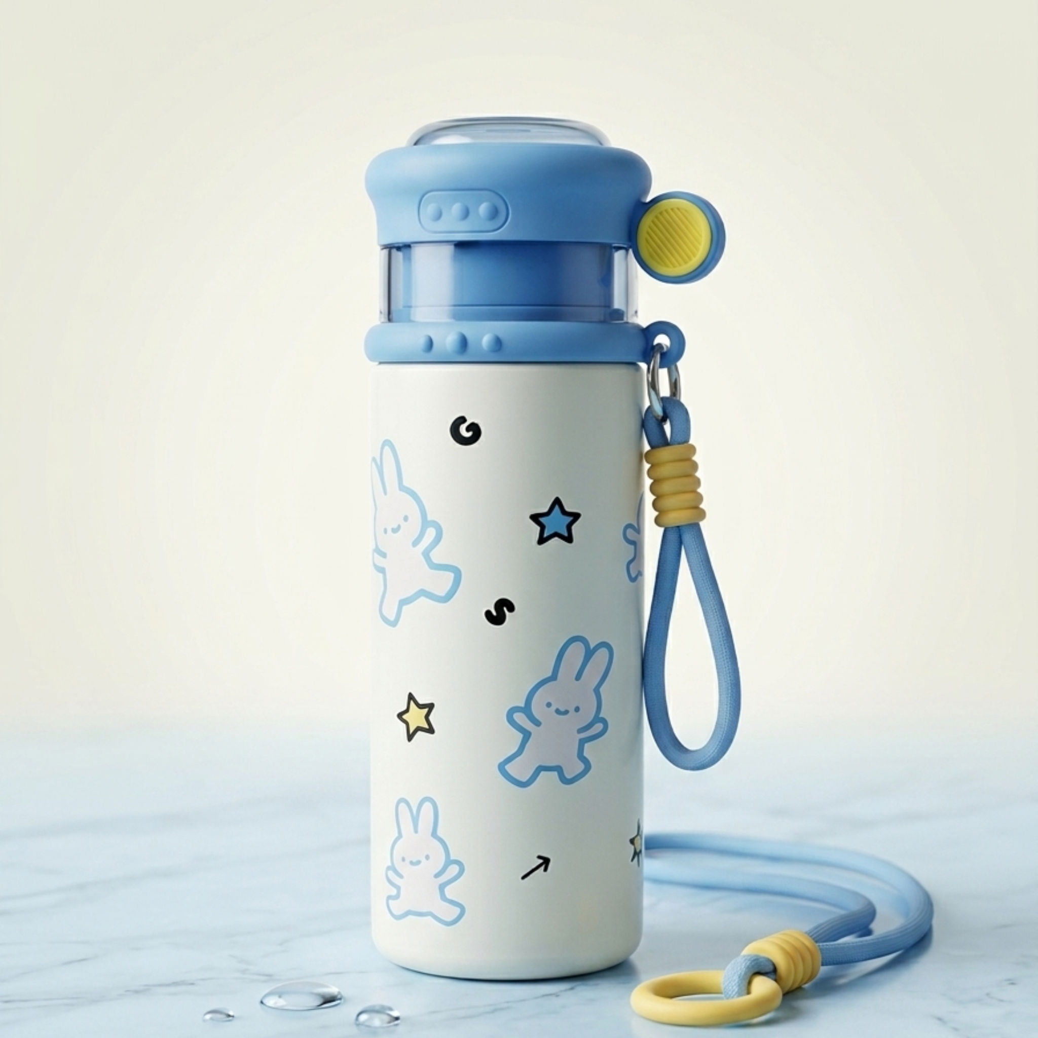 550ml Kids Stainless Steel Insulated Water Bottle | Leak-Proof Vacuum Flask with Straw & Carry Strap2
