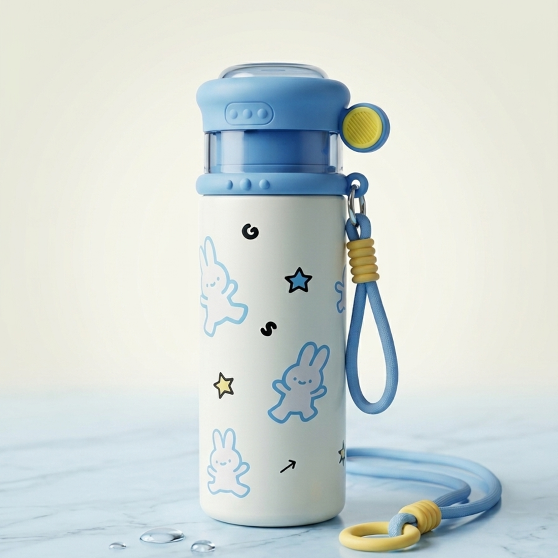 550ml Kids Stainless Steel Insulated Water Bottle | Leak-Proof Vacuum Flask with Straw & Carry Strap2