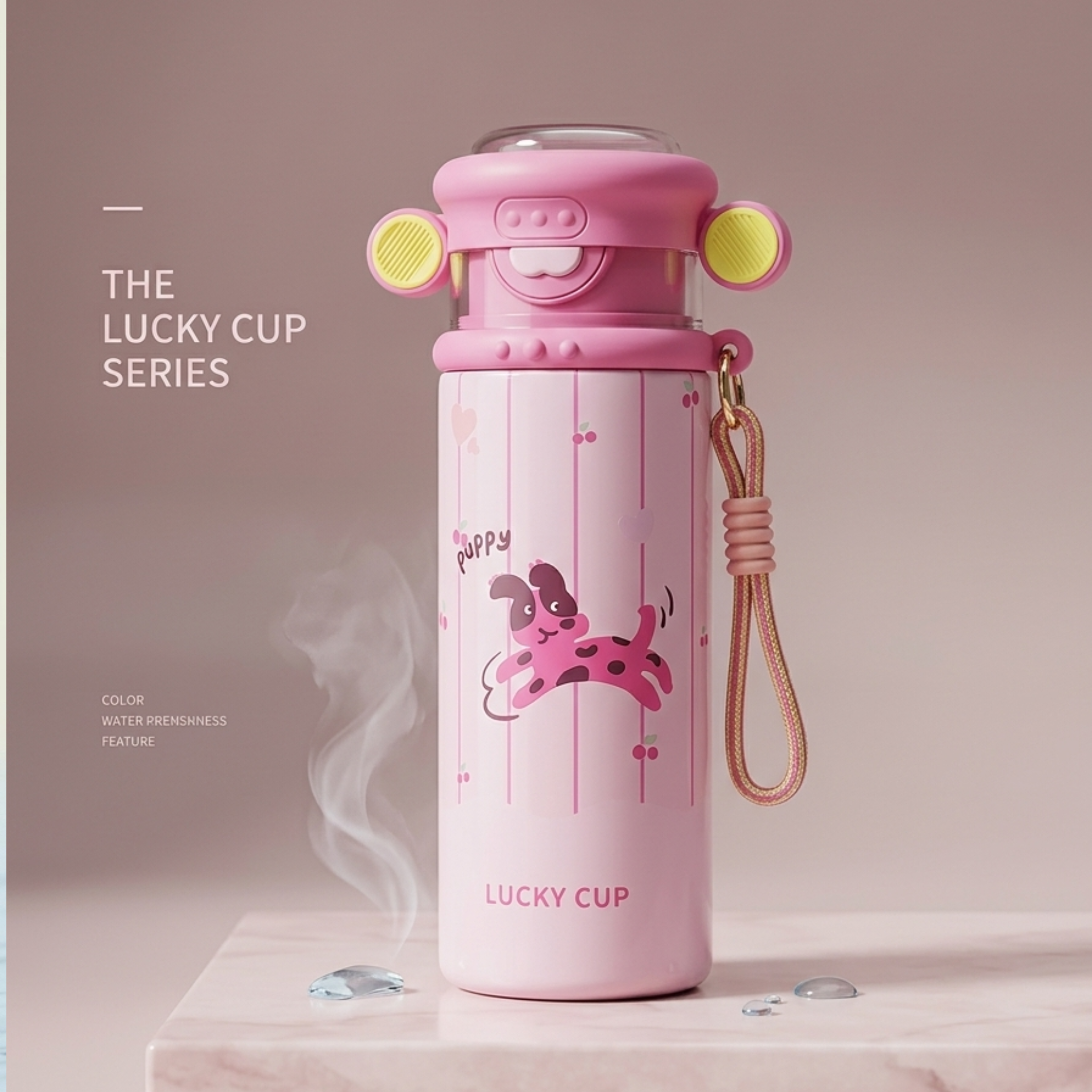 550ml Kids Stainless Steel Insulated Water Bottle | Leak-Proof Vacuum Flask with Straw & Carry Strap3