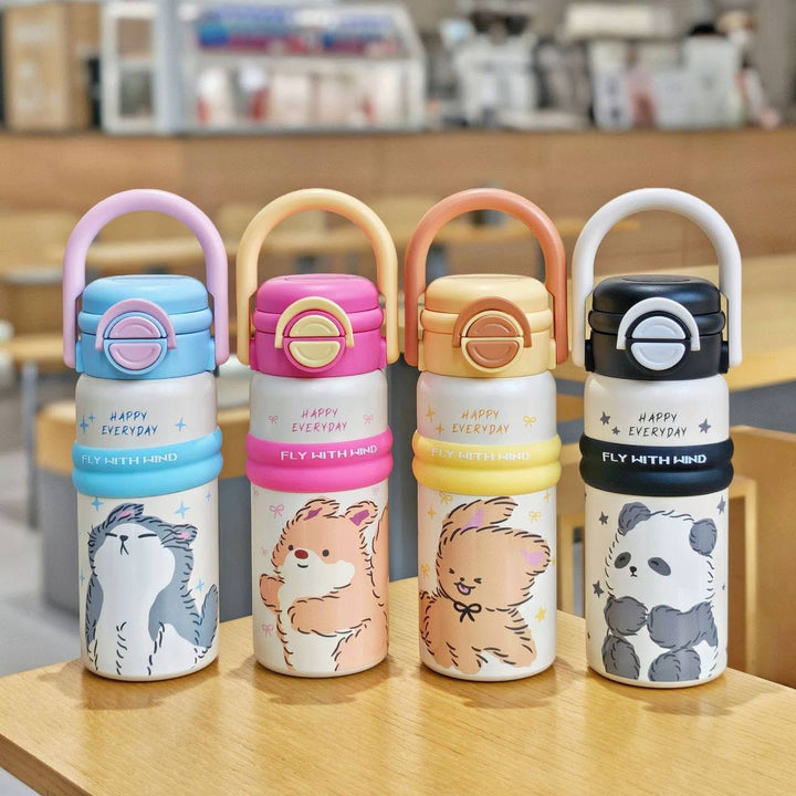 Kids Stainless Steel Water Bottle with Straw | Leak-Proof Insulated Bottle for Kids