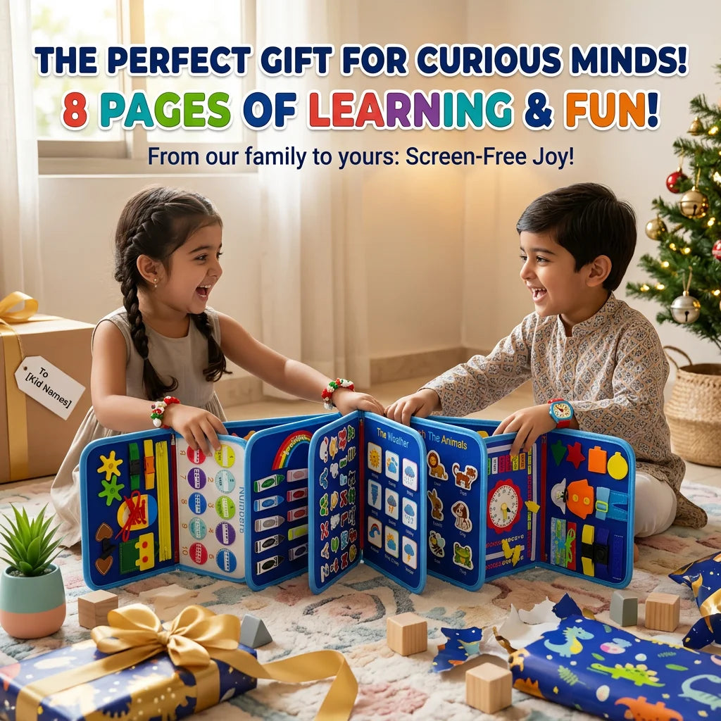 Montessori Busy Book – Interactive Learning Activity Book for Toddlers
