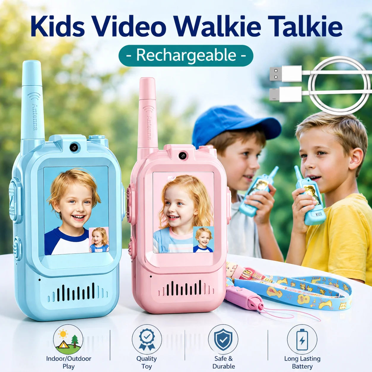 Kids Video Walkie Talkie – Talk, See &amp; Play!