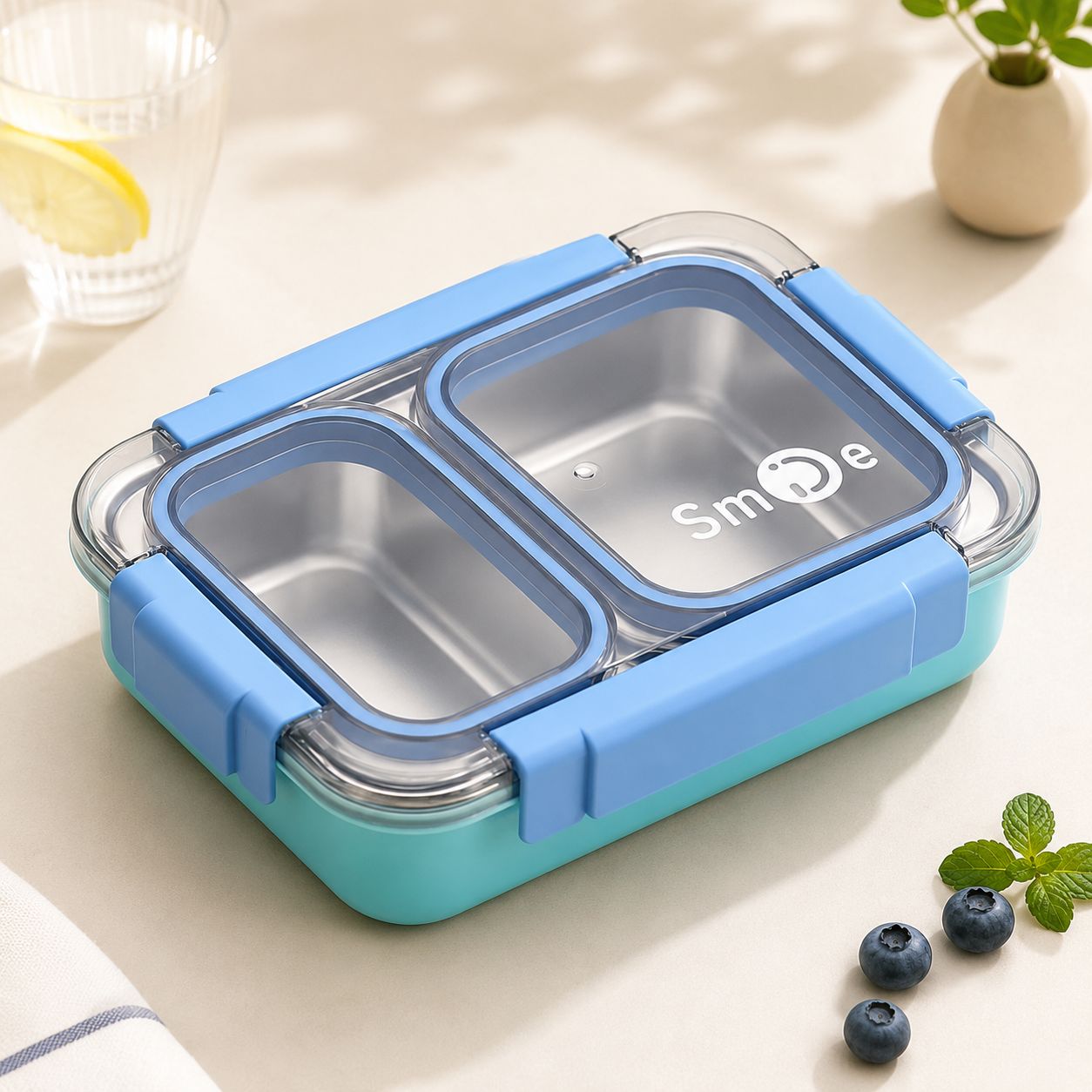 2-Compartment 304 Stainless Steel Leak-Proof Lunch Box