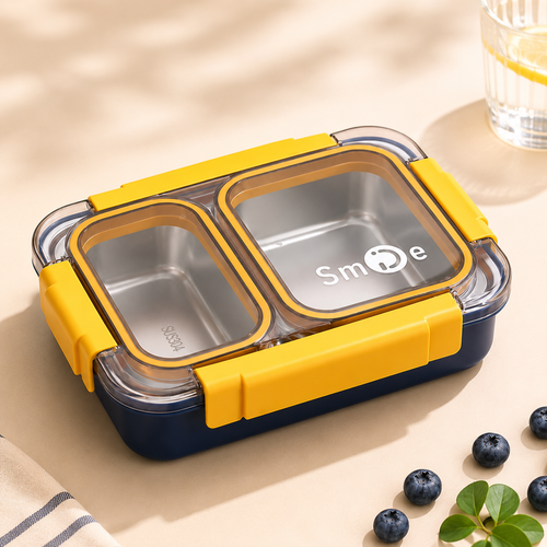 2-Compartment 304 Stainless Steel Leak-Proof Lunch Box