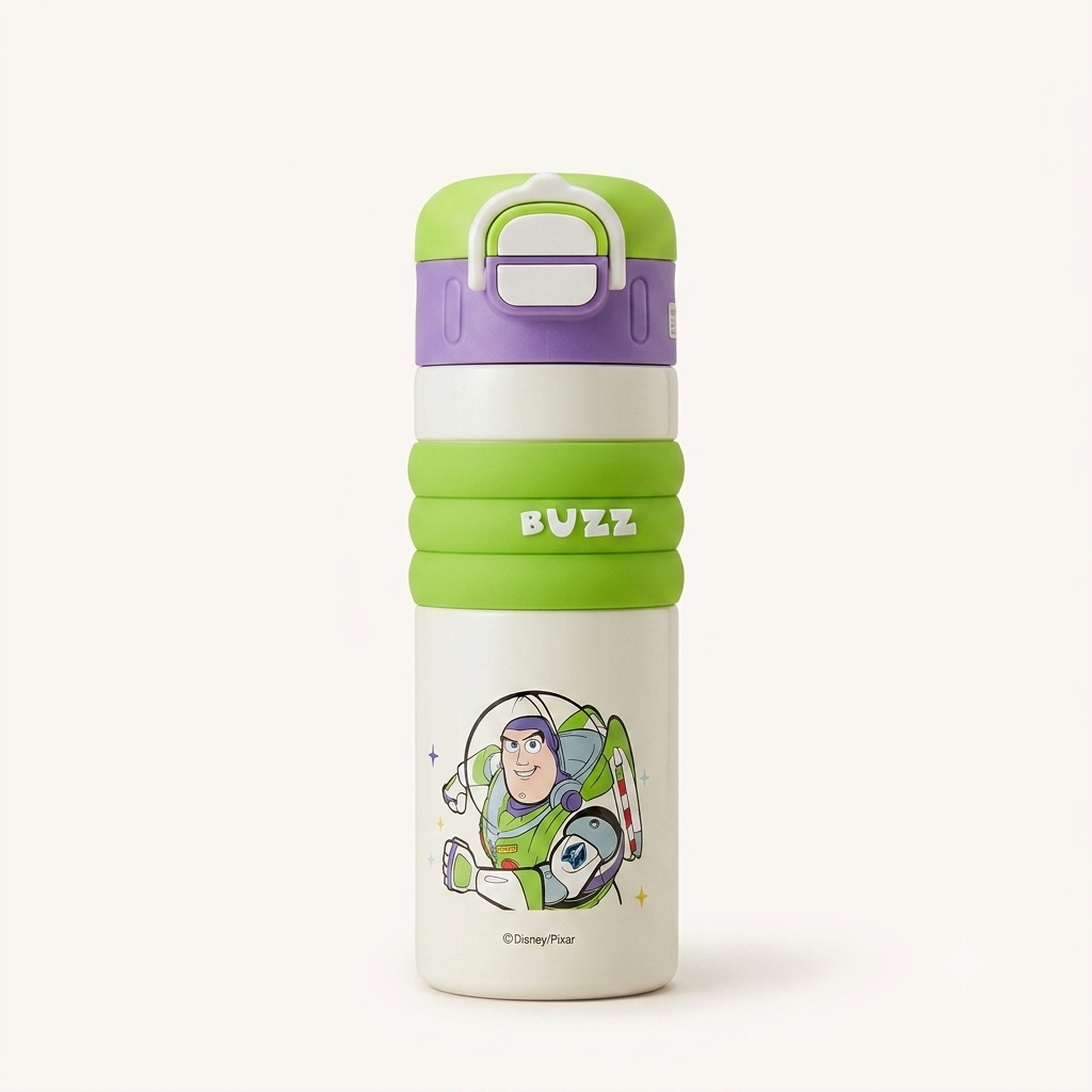 550ml Kids Stainless Steel Insulated Water Bottle with Straw &amp; Carry Strap | Leak-Proof Thermos