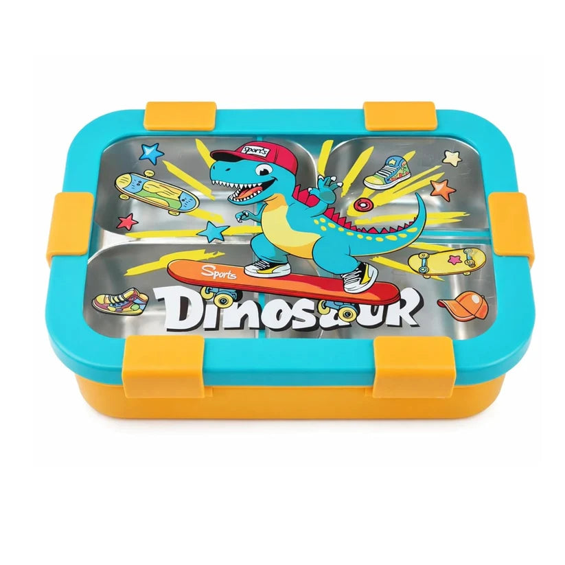 3-Compartment 304 Stainless Steel Lunch Box – Leak-Proof | Unicorn, Astronaut & Space