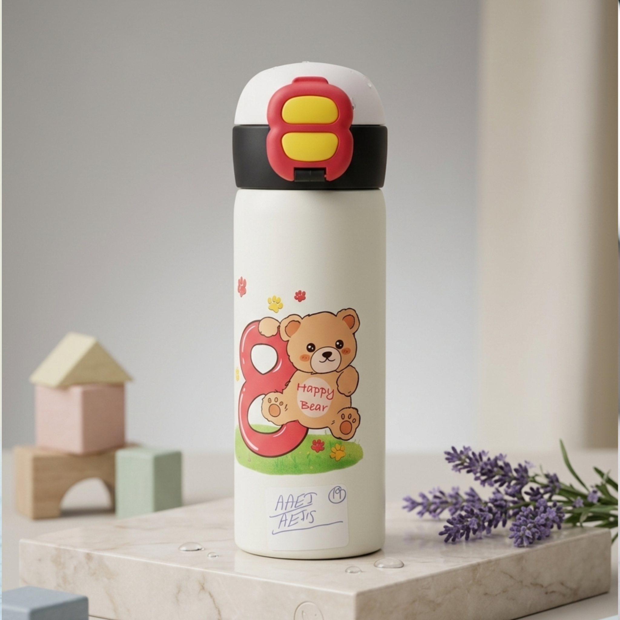 Kids Stainless Steel Insulated Water Bottle | Leak-Proof Thermos Flask with One-Touch Lid