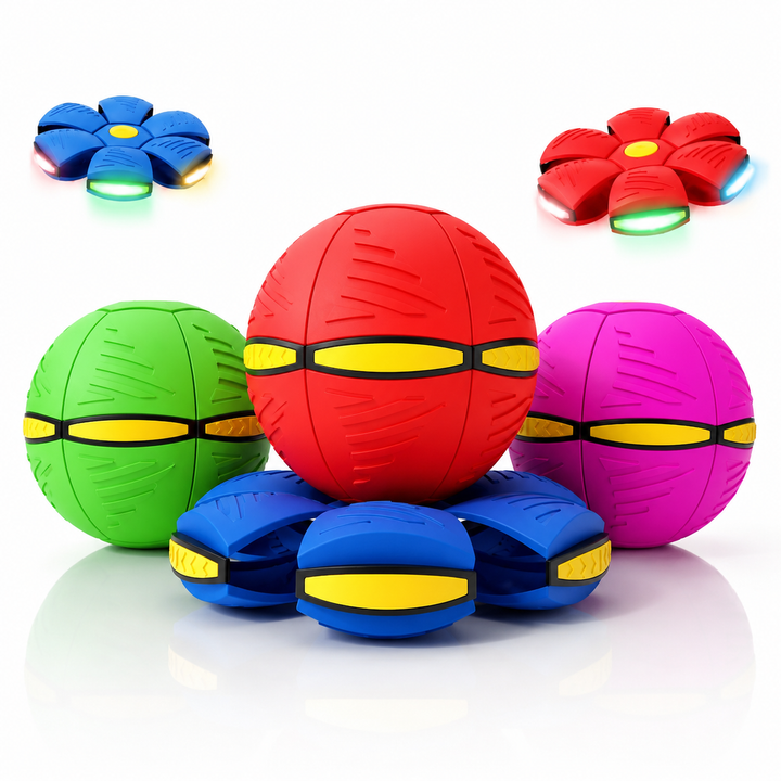 Magic Flying UFO Ball for Kids – Transforming Disc to Ball Toy with LED Lights
