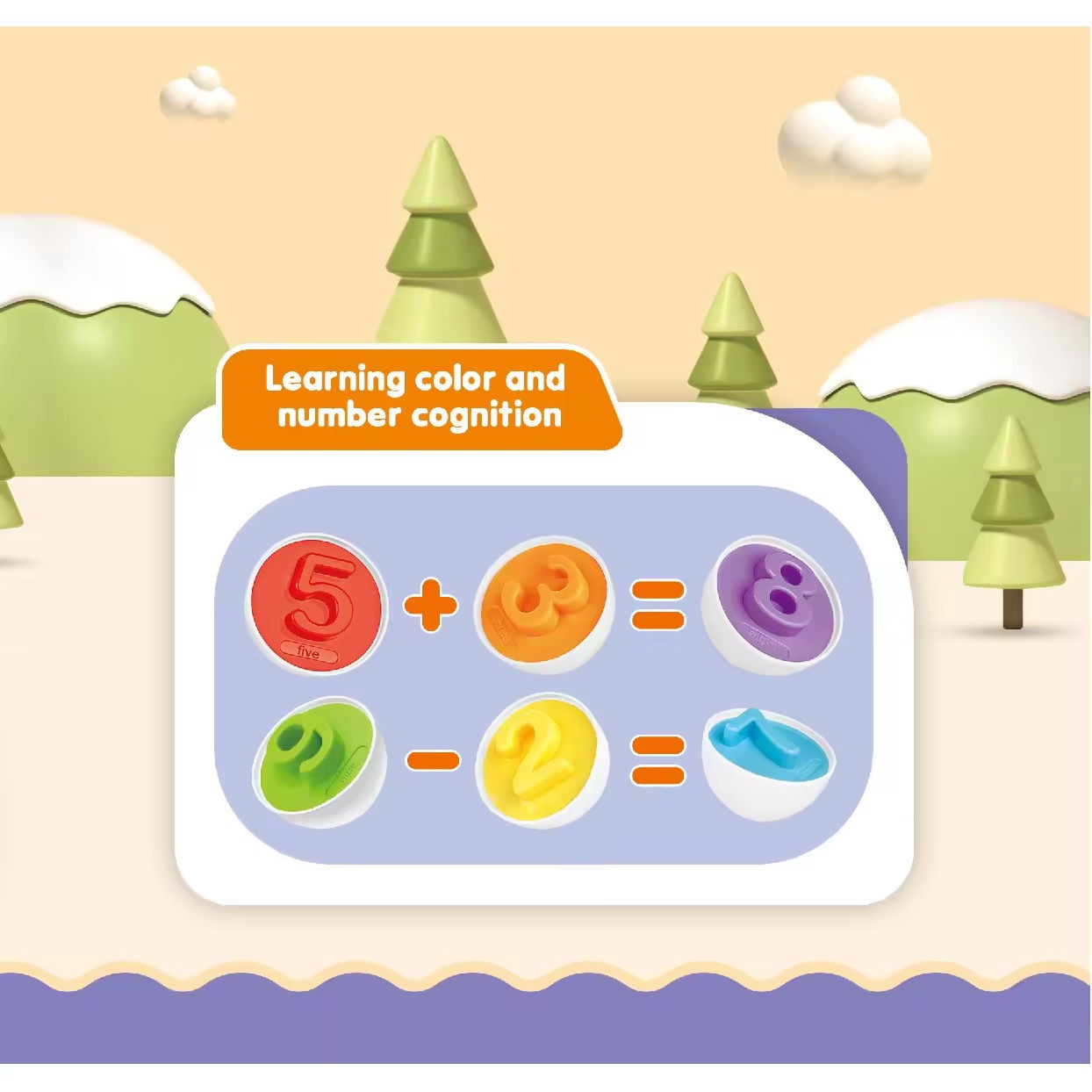 Matching Objects 12 Eggs Hen Early Education Stem Toy