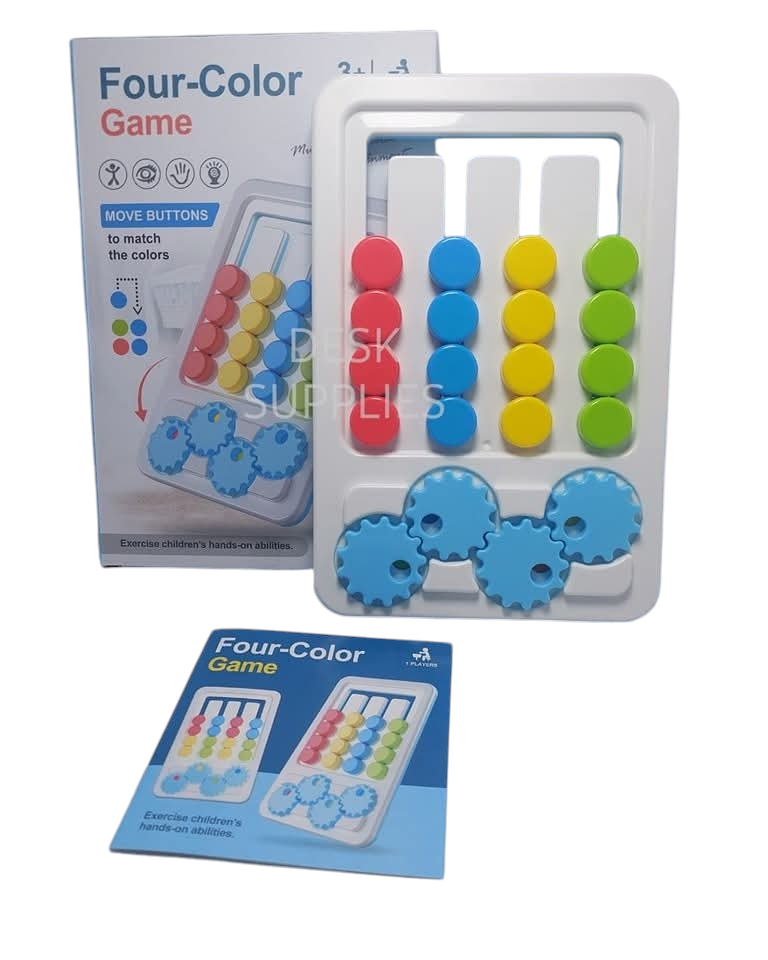 2 in 1 Four Color Matching Gear Pattern Logic Game