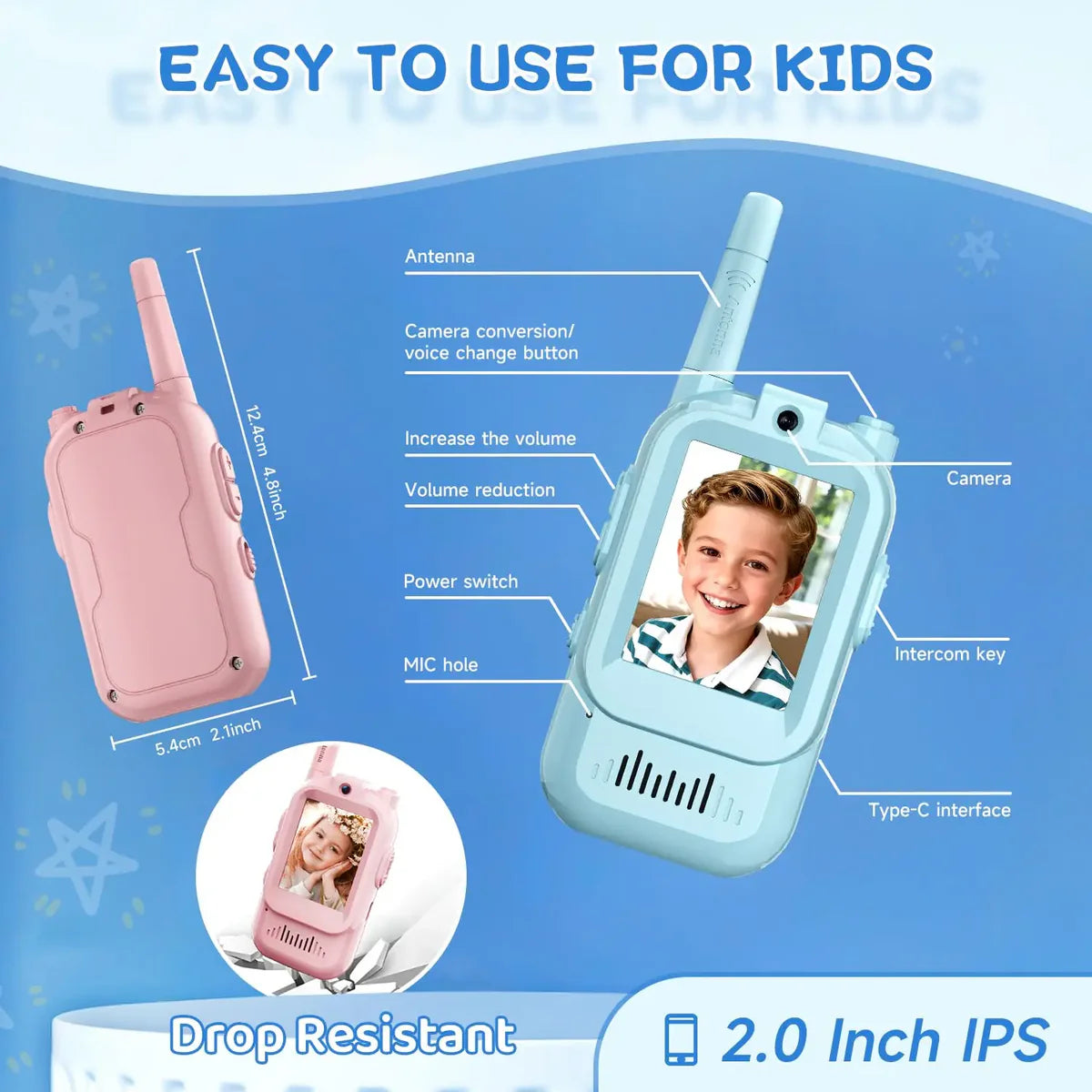 Kids Video Walkie Talkie – Talk, See &amp; Play!